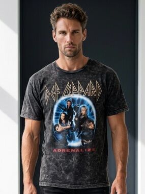 Def Leppard Adrenalize Tour Graphic Tee - Black